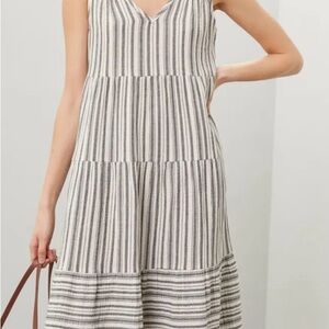Marine Layer Striped Maxi Dress in Black and White